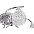 Hendon Semi Flush Silver Chrome 5 Light Ceiling Light with Crystal Glass Shades