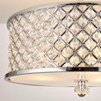 Endon Hudson Flush Ceiling Light - Chrome & Crystal Beads