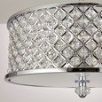 Endon Hudson Flush Ceiling Light - Chrome & Crystal Beads