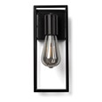 Hobart Modern Matt Black Cage Metal Vintage Wall Light