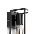 Hobart Modern Matt Black Cage Metal Vintage Wall Light
