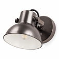 New York Modern Industrial Wall Light - Matte Black Finish - Black Braided Cable