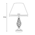 Kingswood Barley Twist Traditional Table Lamp & Shade - Satin Silver