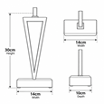 V Design Antique Brass Slimline Table Lamp Base