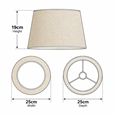 Bailey Beige Linen Table Lamp Shade 25cm