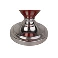 Hepburn Large Red Ceramic Table Lamp with Matching Shade - Shiny Chrome & Red