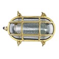 Elipta Clyde Oval Bulkhead - Solid Brass c/w Winguts