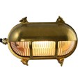 Elipta Portsmouth Oval Eyelid Bulkhead Wall Light - Soild Brass