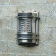 Elipta Dartmouth Outdoor Wall Light - Solid Brass, Nickel Pleated Finish