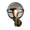 Elipta Globe Lantern - Solid Brass, Antique Lacquered Finish, Outdoor Wall Light