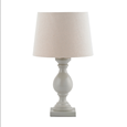 Endon Marsham Wooden Table Lamp with Ivory Linen Shade