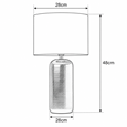 Twirl Chrome Ribbed Table Lamp