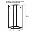 Quattro Modern Matt Black Frame Ceiling Pendant - Shade Only