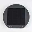 Patilo Solar Rechargeable Outdoor Disc Wall Light - Black