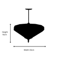 Cream Stained Glass Uplighter - Tiffany Style Pendant Light Shade