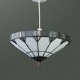 Cream Stained Glass Uplighter - Tiffany Style Pendant Light Shade