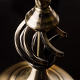 Kingswood Barley Twist Traditional Bankers Lamp - Opal Glass Shade