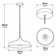 Glendon Industrial Style Ceiling Pendant Light - Brushed Copper