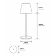 Elipta Rechargeable Battery Outdoor LED Table Lamp - Black