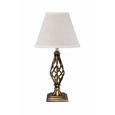 Kingswood Barley Twist Square Base Traditional Table Lamp - Antique Brass