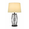 Ashleigh Black (No Glass) Table Lamp with Sage Green Shade