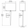 Moret Chrome Wall Light with Grey Light