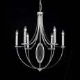 Endon Whistle Candle Pendant Ceiling Light Fitting - Nickel Plate - 6 Light