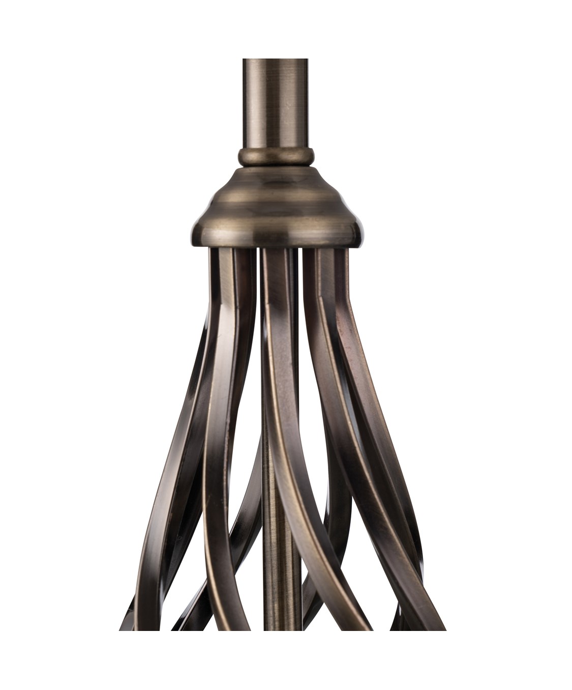 Kingswood Barley Twist Antique Brass Table Lamp & Shade