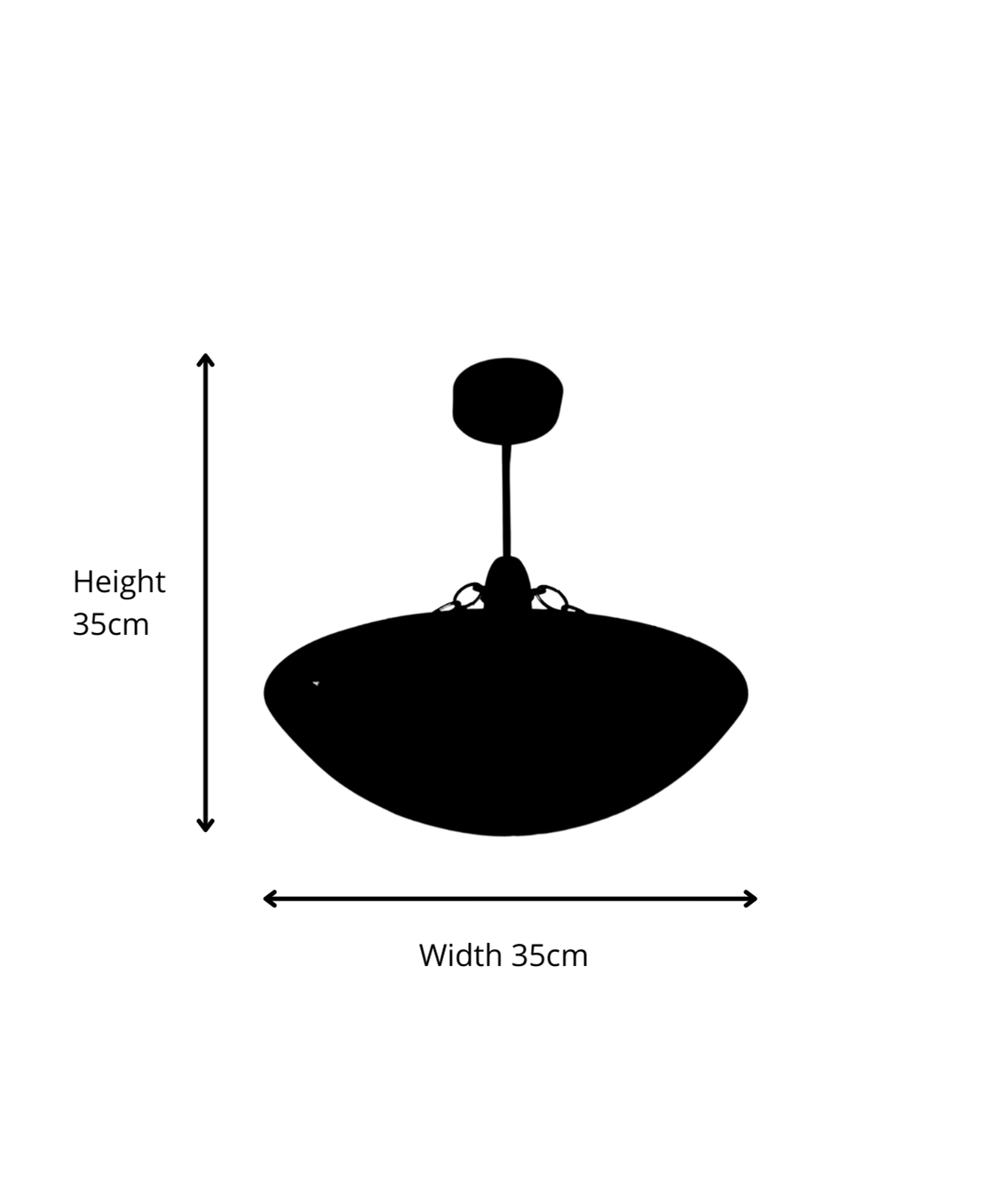 Crosbie Glass Ceiling Uplighter Pendant Shade White/Black/Chrome