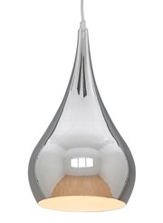 Modern Designer Teardrop Ceiling Pendant Light - Chrome - Medium Modern Designer Teardrop Ceiling Pendant Light - Chrome - Medium