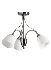Franklin Ceiling 3 Light Complete With Opal Glass - Satin Nickel Franklin Ceiling 3 Light Complete With Opal Glass - Satin Nickel
