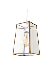 Beaumont Clear Glass Ceiling Pendant Shade - Antique Brass Beaumont Clear Glass Ceiling Pendant Shade - Antique Brass