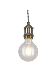 Vintage Edison Twisted Cable Pendant Light - E27/ES - 1.5M - Copper Vintage Edison Twisted Cable Pendant Light - E27/ES - 1.5M - Copper