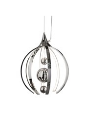Modern Chrome LED Ceiling Pendant Light Fixture - 3 Baubles Modern Chrome LED Ceiling Pendant Light Fixture - 3 Baubles