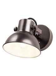 New York Modern Industrial Wall Light - Matte Black Finish - Black Braided Cable New York Modern Industrial Wall Light - Matte Black Finish - Black Braided Cable