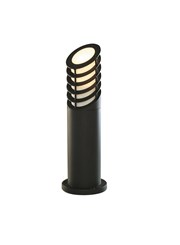 Searchlight Angled Bollard Post Lamp - Black - 45Cm - Aluminium - White Diffuser Searchlight Angled Bollard Post Lamp - Black - 45Cm - Aluminium - White Diffuser