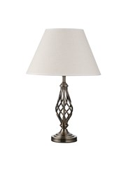 Kingswood Barley Twist Traditional Table Lamp & Shade - Antique Brass Kingswood Barley Twist Traditional Table Lamp & Shade - Antique Brass