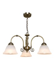Elegant Diner Ceiling 3 Light Pendant - Antique Brass - Alabaster Glass Elegant Diner Ceiling 3 Light Pendant - Antique Brass - Alabaster Glass