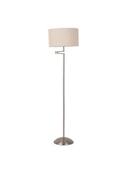 Swing Arm Floor Lamp Satin Silver