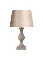 Fengate Grey Table Lamp with Blue Gold Shade Fengate Grey Table Lamp with Blue Gold Shade