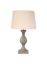 Fengate Stone Effect Table Lamp with Queenswood Natural Linen Shade Fengate Stone Effect Table Lamp with Queenswood Natural Linen Shade