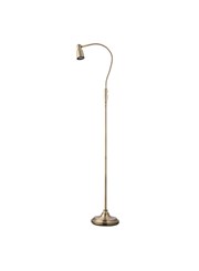 Heavyweight Modern Antique Brass Reading Floor Lamp with LED Daylight Bulb Heavyweight Modern Antique Brass Reading Floor Lamp with LED Daylight Bulb