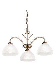 Searchlight Milanese Ceiling 3 Light - Antique Brass - Alabaster Glass Searchlight Milanese Ceiling 3 Light - Antique Brass - Alabaster Glass