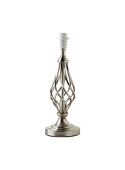 Queenswood Classic Barley Twist Table Lamp Base Only - Silver Chrome Queenswood Classic Barley Twist Table Lamp Base Only - Silver Chrome