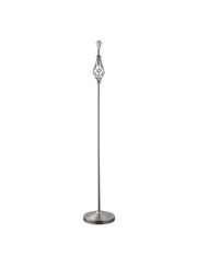 Queenswood Traditional Barley Twist Satin Silver Floor Lamp - Base Only Queenswood Traditional Barley Twist Satin Silver Floor Lamp - Base Only