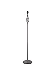 Queenswood Traditional Barley Twist Pewter Grey Floor Lamp - Base Only Queenswood Traditional Barley Twist Pewter Grey Floor Lamp - Base Only