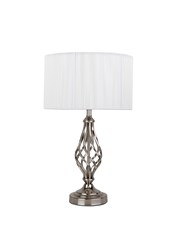 Queenswood Table Lamp Silver - Ivory String Shade Queenswood Table Lamp Silver - Ivory String Shade