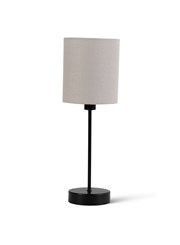 Stockholm Black Cup Stick Table Lamp with Cylinder Shade