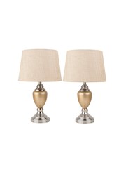 Bailey Champagne Table Lamp (X2 Pair)