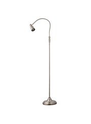 Heavyweight Modern Satin Silver Reading Floor Lamp with LED Daylight Bulb Heavyweight Modern Satin Silver Reading Floor Lamp with LED Daylight Bulb
